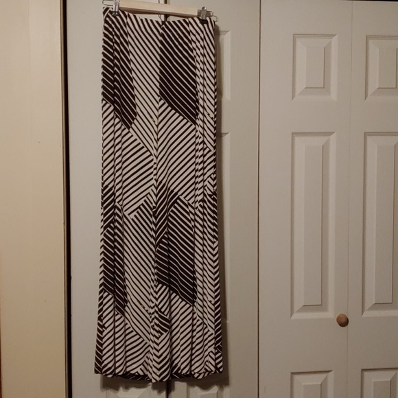 Brown and Cream wide leg dress pant size 0 - Picture 1 of 3
